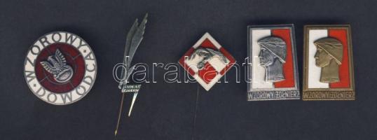 Lengyelország 5db klf kitűző T:1,2