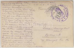 cca 1914-1918 A m. kir. 1. honvéd tábori ágyús ezred 1. ütegparancsnokságának személyzete, fotó, hát...