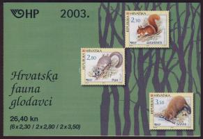 Rágcsálók bélyegfüzet, Rodents stamp booklet, Nagetiere Markenheftchen