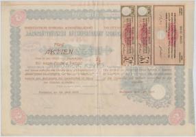 Budapest 1926. "Belvárosi Takarékpénztár Részvénytársaság" öt részvénye egyben 250P-ről (2...