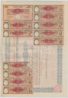 Budapest 1926. "Belvárosi Takarékpénztár Részvénytársaság" öt részvénye egyben 250P-ről (2...