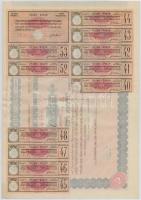 Budapest 1926. "Belvárosi Takarékpénztár Részvénytársaság" öt részvénye egyben 250P-ről (2...