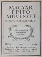 1930 a Magyar Építőművészet 30. évf. 1-12. lapszáma, érdekes írásokkal, jó állapotban