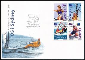 Nyári olimpia négyestömb FDC-n, Summer Olympics block of 4 stamp-booklet