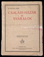 Kotsis István: Családi-házak és nyaralók. Bp., 1928, Németh József. Foltos, sérült papírkötésben.