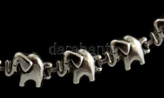 Ezüst(Ag) elefántos nyaklánc, jelzett, h: 39,54 cm, nettó: 12,3 g