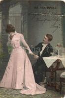 5 db régi motívumlap, üdvözlőlapok, hölgyek. vegyes minőség / 5 pre-1945 motive cards, greeting card...