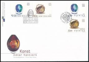 New Zealand, Sweden common issue FDC, Új-Zéland, Svédország közös kiadás FDC-n