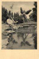 13 db modern motívumlap balett-táncosokról. Képzőművészeti Alap / 13 modern motive cards of Hungaria...