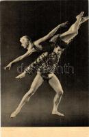 13 db modern motívumlap balett-táncosokról. Képzőművészeti Alap / 13 modern motive cards of Hungaria...