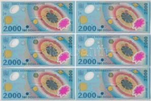 Románia 1999. 2000L "Napfogyatkozás" (10x) közte 5db sorszámkövető (3+2) T:I
Romania 1999...