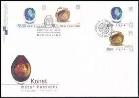 New Zealand, Sweden common issue FDC Új-Zéland, Svédország közös kiadás FDC-n