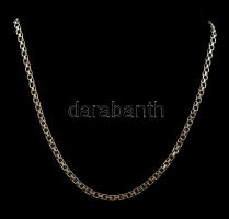 Ezüst(Ag) fantáziaszemes nyaklánc, jelzett, h: 45 cm, nettó: 9 g