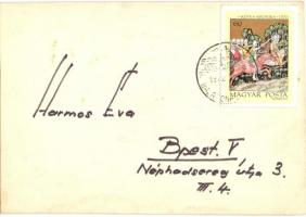 1972 Kórházi üdvözlet. kézzel rajzolt művészi lap / Greetings from the hospital. hand-drawn art post...