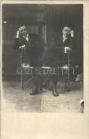 1919 Double exposure photo trick (same man) (EK)