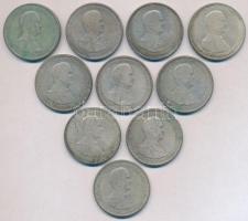 1930. 5P Ag Horthy jobbra (10x) T:2-,3 patina, karc Adamo P8