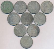1930. 5P Ag "Horthy jobbra" (10x) T:2-,3 patina, karc
Adamo P8