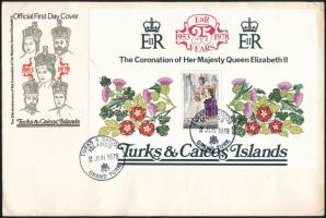 Elizabeth set + block 2 FDC Erzsébet sor + blokk 2 db FDC-n