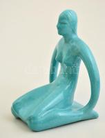 Gorka Géza (1894-1971): Könyvtámasz, mázas kerámia, jelzett, restaurált, m: 17 cm