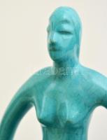 Gorka Géza (1894-1971): Könyvtámasz, mázas kerámia, jelzett, restaurált, m: 17 cm