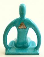 Gorka Géza (1894-1971): Könyvtámasz, mázas kerámia, jelzett, restaurált, m: 17 cm