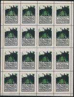 1914 Német, Osztrák és Magyar Méhészek Vándorgyűlése és Kiállítása Pozsony levélzáró 16-os ív, zöld-fekete
