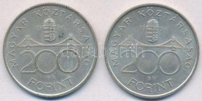 1994. 200Ft Ag "Deák" (2x) T:2 kis patina