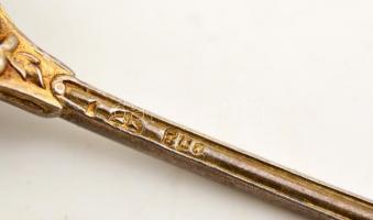 Ezüst (Ag.) kiskanál készlet (11 db), jelzett, mesterjeggyel, saját dobozában, h: 11 cm, nettó 119 g