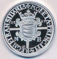 DN "Magyar tallérok utánveretben - Báthory Zsigmond tallérja 1589" Ag emlékérem tanúsítván...