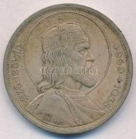 1938. 5P Ag "Szent István" T:2,2- patina, ph. Adamo P8.1