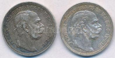 1912KB-1915KB 1K Ag "Ferenc József" (2xklf) T:2,2- patina, kis ph