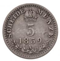 Ausztria 1859A 5kr Ag "Ferenc József" T:2,2- Austria 1859A 5 Kreuzer Ag "Franz Joseph...