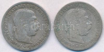 Ausztria 1893-1894. 1K Ag "Ferenc József" (2xklf) T:2-,3 patina
Austria 1893-1894. 1 Coro...