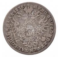 Ausztria 1836A 3Kr Ag "I. Ferdinánd" T:3 
Austria 1836A 3 Kreuzer Ag "Ferdinand I&qu...