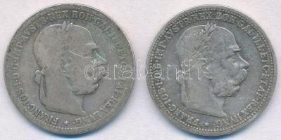 Ausztria 1894-1895. 1K Ag "Ferenc József" (2xklf) T:2-,3 patina
Austria 1894-1895. 1 Coro...