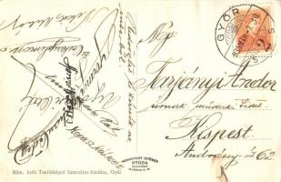 Győr, Római Katolikus Tanítóképző Internátus, udvar gyerekekkel (EK)