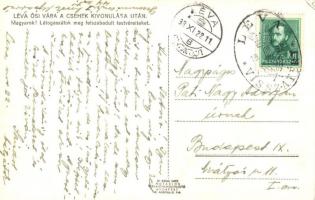 Léva, Levice; Léva ősi vára a csehek kivonulása után / old castle ruins after the Czechs left + 1938...