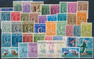 Europa CEPT 1965-1966 17 sets + 6 stamps, Europa CEPT motívum 1965-1966 17 klf sor + 6 klf önálló érték