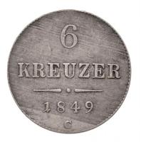 Ausztria 1849C 6kr Ag T:2 patina
Austria 1849C 6 Kreuzer Ag C:XF patina
