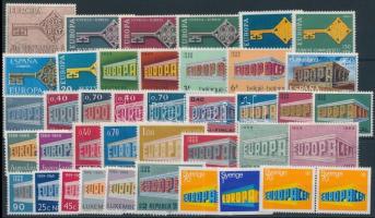 Europa CEPT motívum 1968-1969 14 klf sor + 7 klf önálló érték, Europa CEPT 1968-1969 14 sets + 7 stamps