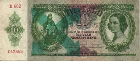 1930-41. 10P, 20P, 50P, 100P zöld nyilaskeresztes felülbélyegzéssel T:II