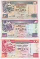 Hongkong 1997. 100$ + 1998. 20$ + 2001. 50$ T:III Hong Kong 1997. 100 Dollars + 1998. 20 Dollars + 2001. 50 Dollars C:F