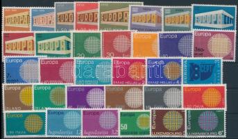 Europa CEPT 10 sets + 1 stamp, Europa CEPT motívum 10 klf sor + 1 önálló érték