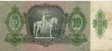 1930-41. 10P, 20P, 50P, 100P zöld nyilaskeresztes felülbélyegzéssel T:II