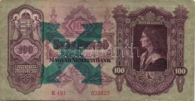 1930-41. 10P, 20P, 50P, 100P zöld nyilaskeresztes felülbélyegzéssel T:II