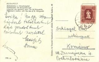 Budapest I. Halászbástya, háttérben a Margitsziget