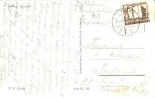 Sopron, Szentháromság-szobor, Tűztorony, gyógyszertár. Képzőművészeti Alap kiadása (EK)