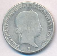 1843B 20Kr Ag "V. Ferdinánd" T:3 
Huszár: 2081., Unger III.: 1419