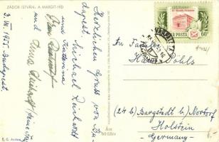 Budapest XIII. Margitsziget, Margit híd. Képzőművészeti Alap kiadása s: Zádori István (kis szakadás ...