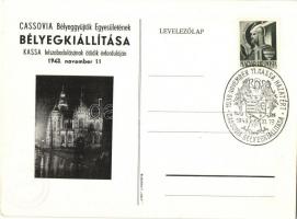 4 db régi levelezőlap, ebből 3 alkalmi bélyegzésekkel (Kassa, Kolozsvár, Esztergom) / 4 pre-1945 postcard, some with So. Stpl. (Kosice, Cluj, Esztergom)